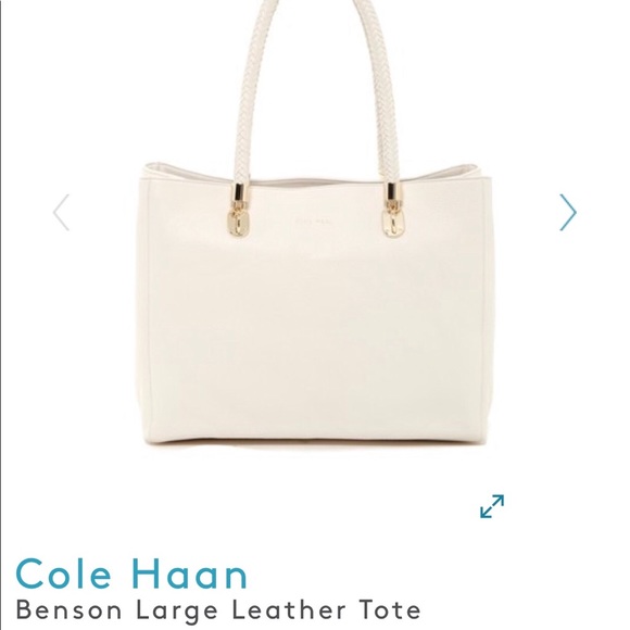 Cole Haan Handbags - Cole Haan Benson Large Leather Tote (COLOR: IVORY)